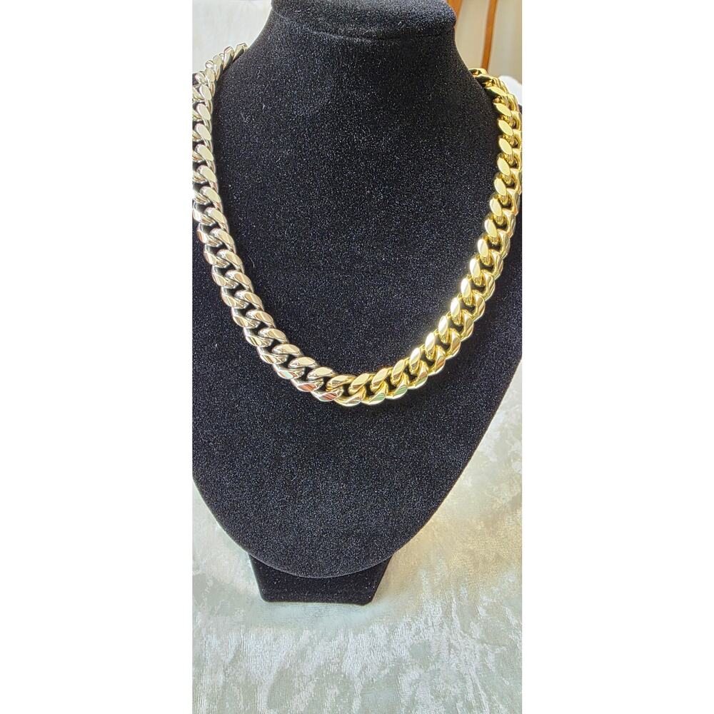 Cuban Link Maximalist Choker Two Tone 15 inches*